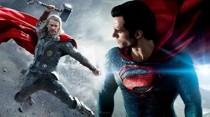 تصاویر HD نبرد ثور در مقابل سوپرمن برای دانلود