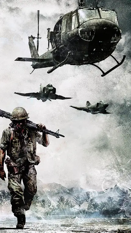 دانلود تصویر زمینه موبایل نظامی سرباز هلیکوپتر جنگنده برای پسرا