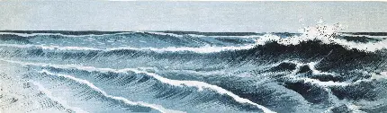دانلود عکس نقاشی امواج دریا مهیب و تهدید کننده با کیفیت خوب
