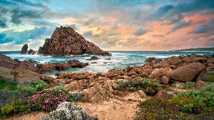 تصویر با کیفیت از سواحل سنگی در استرالیا