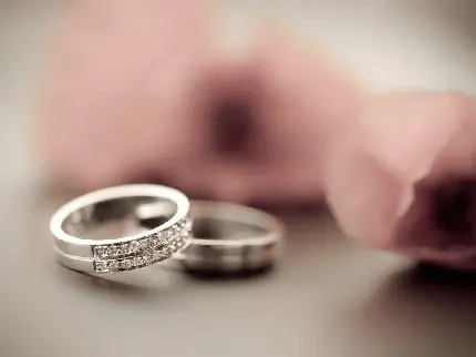 دانلود والپیپر انگشترهای عروسی جفت و ست در کنار هم
