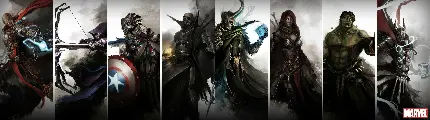 تصویر زمینه خیره کننده نمایشگر دوگانه فیلم انتقام جویان Avengers