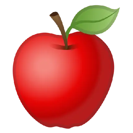 تصویر نقاشی سیب قرمز بدون پس زمینه