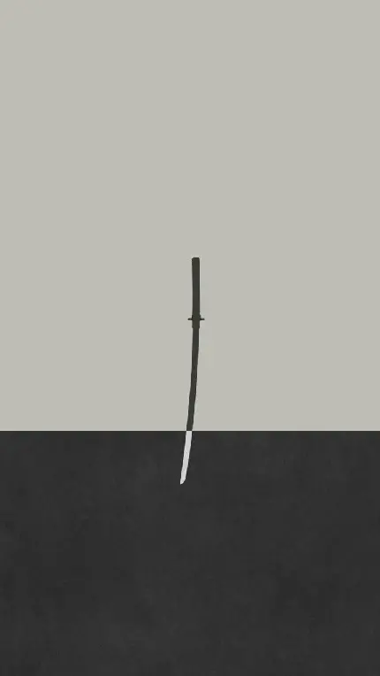 والپیپر مینیمال گوشی موبایل از شمشیر سامورایی