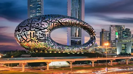 عکس موزه آینده دبی با طراحی خاص