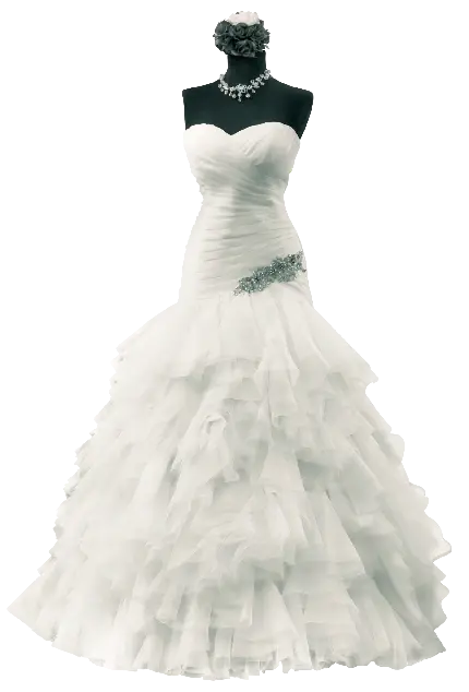 عکس لباس عروس سفید دور بریده شده و png