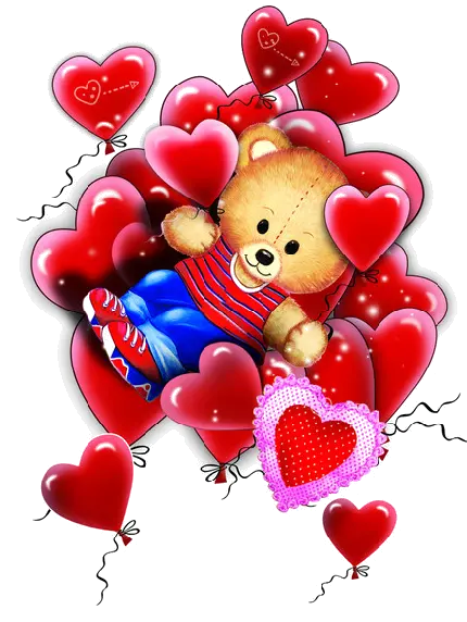 عکس پس زمینه‌ خرس PNG برای تولد و ولنتاین