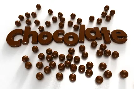 تصویر با کیفیت شکلات کاکائویی توپی کوچک