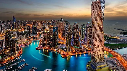 عکس ساختمان‌های برج‌های بلند در دبی با کیفیت 6K