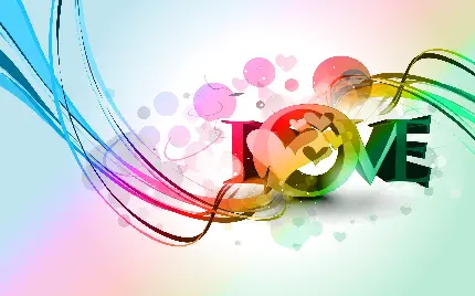 عکس کلمه عاشقانه LOVE با سبک هنری مدرن برای پروفایل هنری