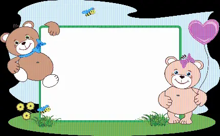 بکگراند برای تولد با تم خرس های گوگولی به صورت فایل PNG