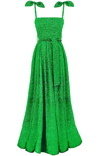 لباس مجلسی سبز رنگ بلند مخصوص دختر خانم‌های زیبا