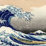 نقاشی موج عظیم کاناگاوا یکی از موج های بزرگ اقیانوس