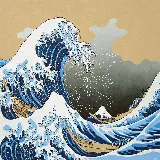 عکس پروفایل نقاشی ژاپنی موج عظیم کاناگاوا برای تلگرام
