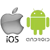 چاپ قاب موبایل و گوشی ربات اندروید PNG به همراه لوگوی ios با کیفیت بالا hd