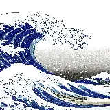 والپیپر نقاشی موج بزرگ کاناگاوا معروف ترین اثر هوکوسای