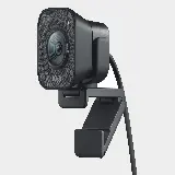 چاپ قاب موبایل و گوشی عکس وب کم پایه دار مشکی با میکروفون از برند لاجیتک